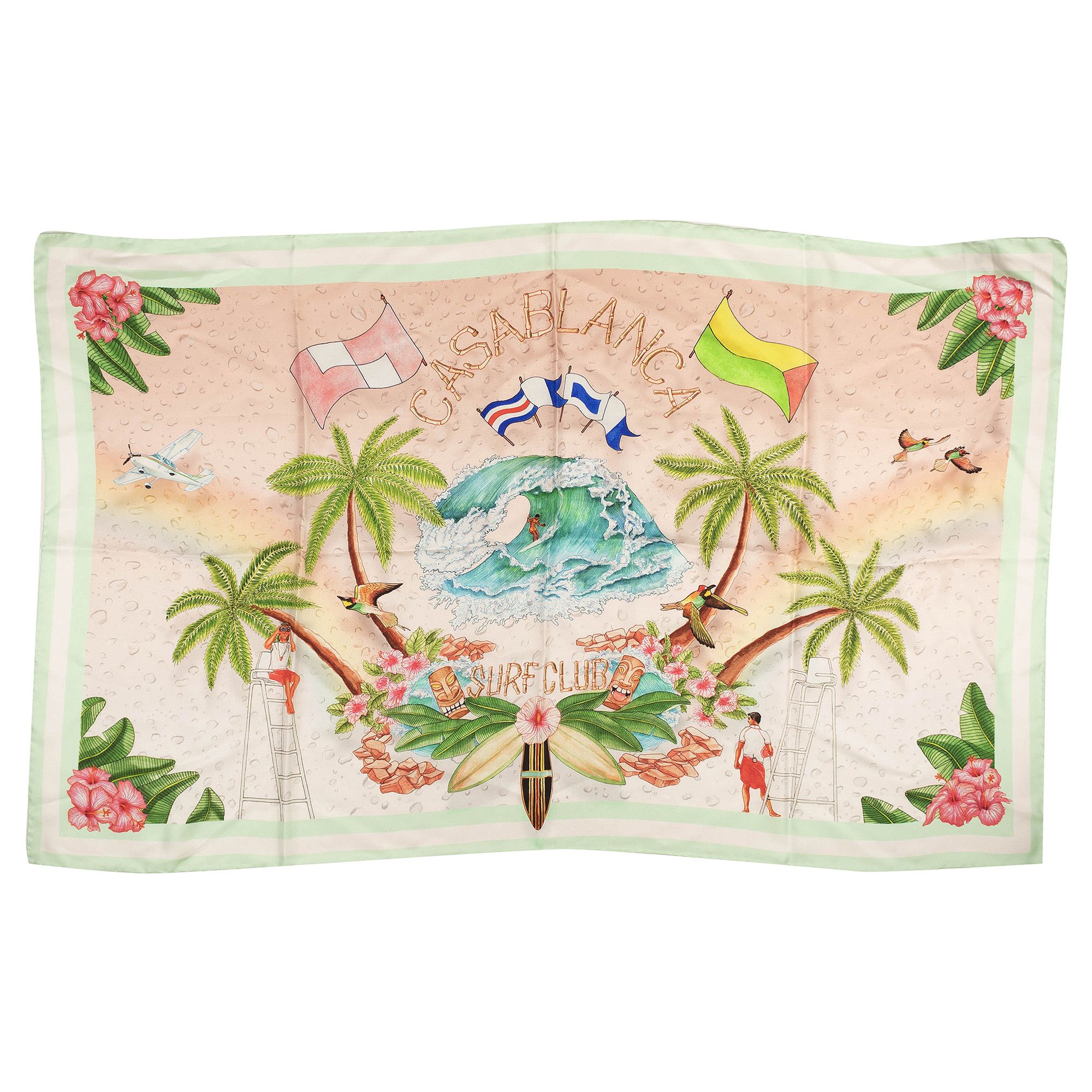 Buy Casablanca Surf Club Silk Scarf 'Casablanca' - AS21