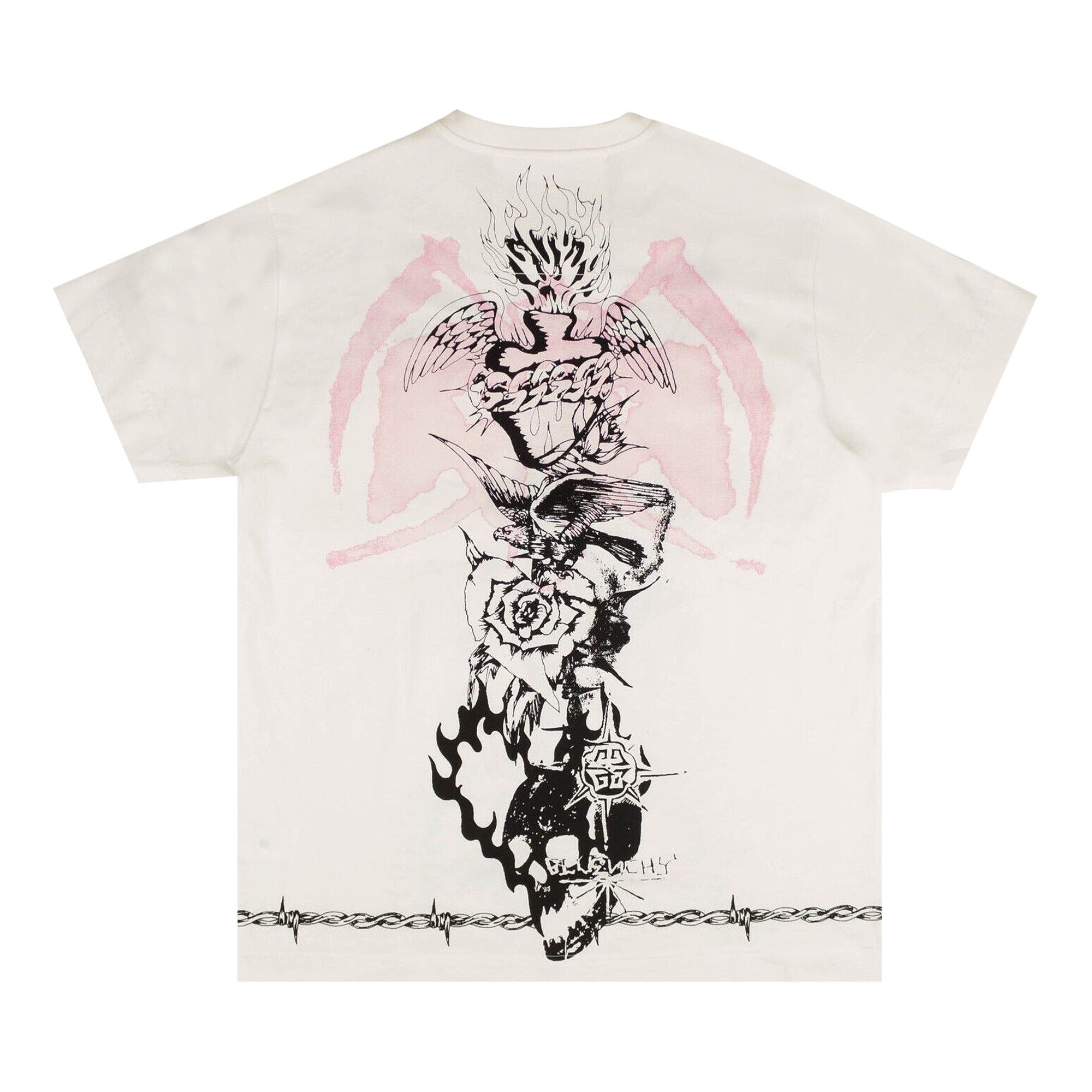 Buy Givenchy Gothic Print Oversized T-Shirt 'White