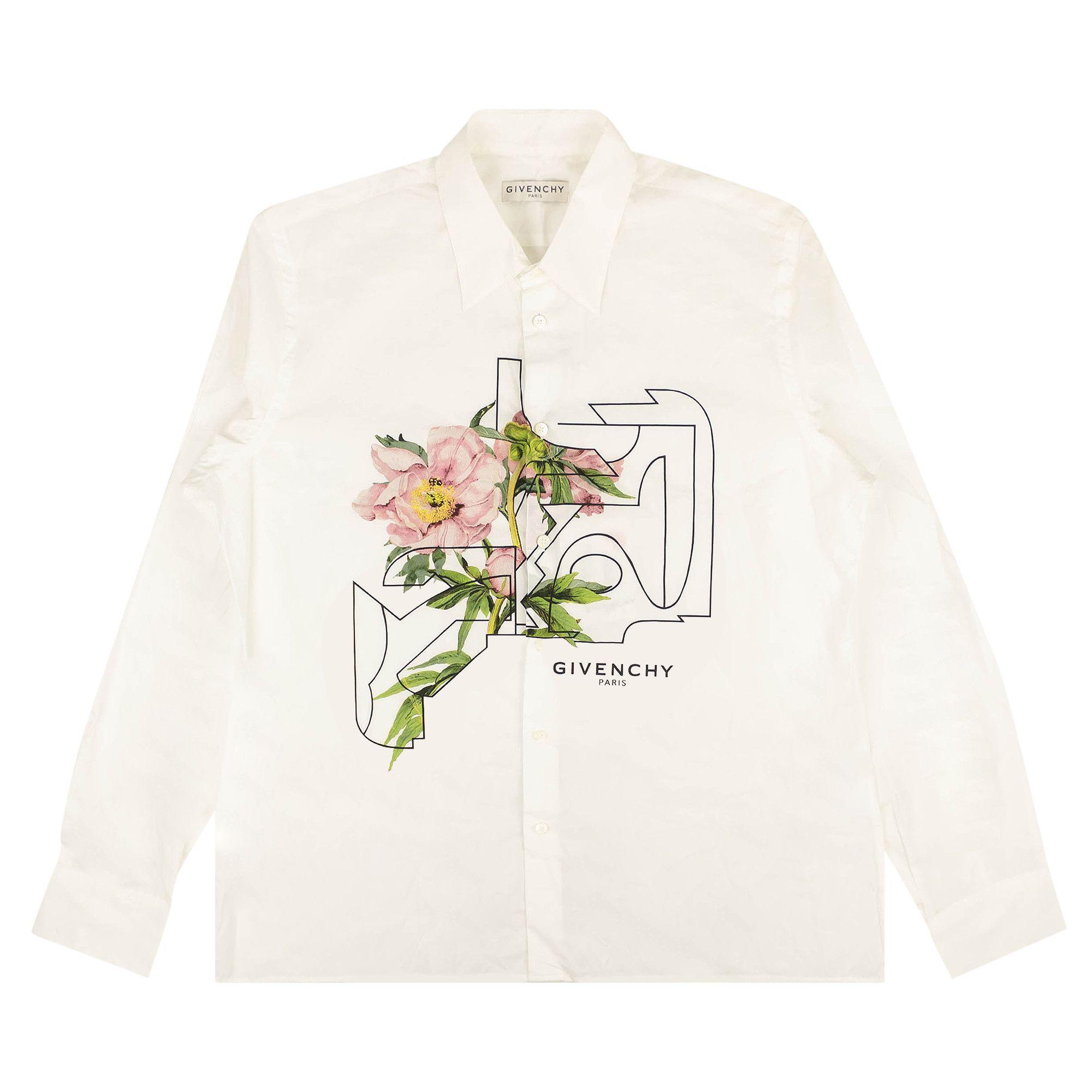Buy Givenchy Flower Print Button Down Long-Sleeve Shirt
