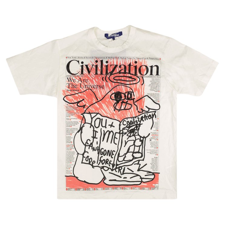 Junya Watanabe Civilization T-Shirt 'White'