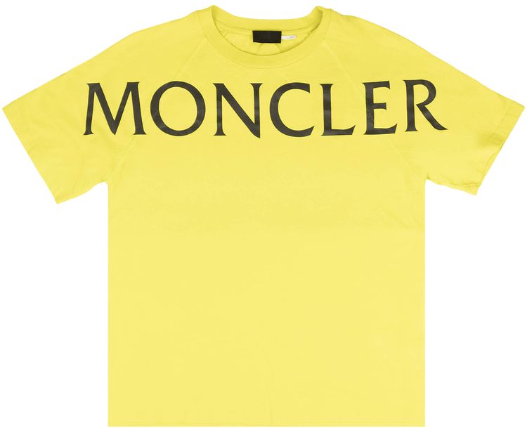 Moncler Logo Short Sleeve T Shirt Yellow
