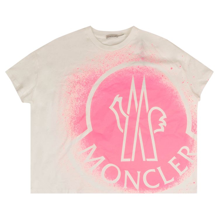 Moncler Spray Paint Logo T Shirt White
