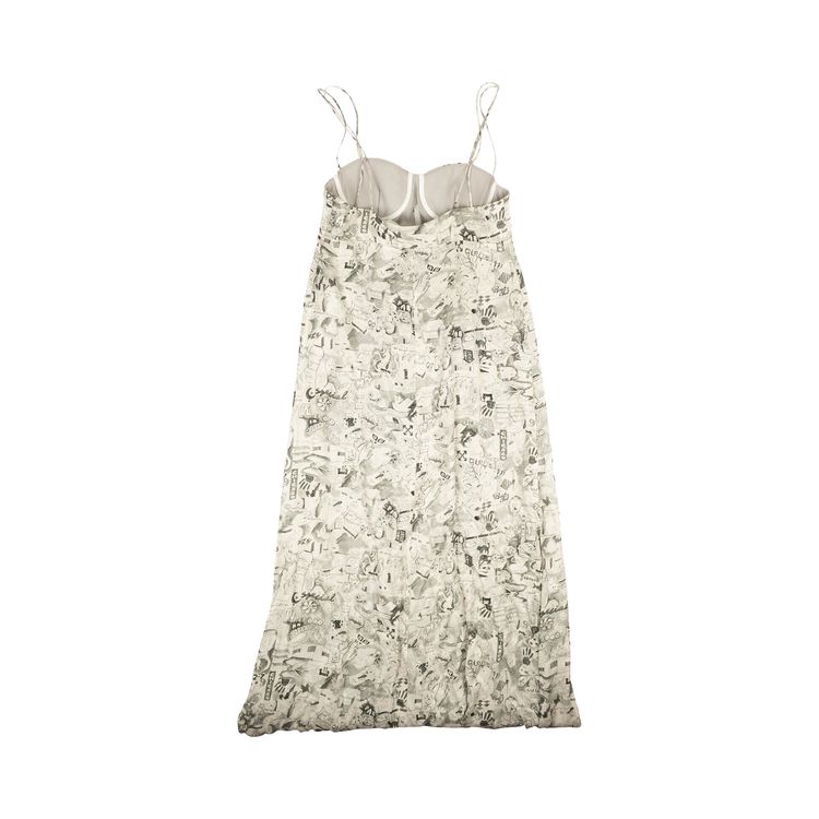 Off White Graphic Long Dress White
