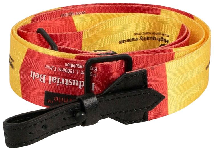 Off White Industrial Logo Bag Strap Red