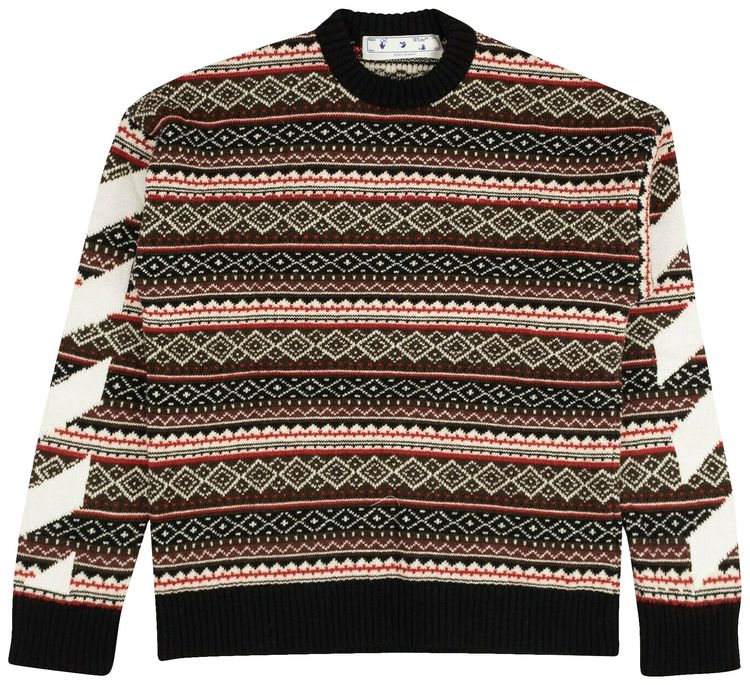 Off White Agreement Fair Isle Crewneck Multicolor