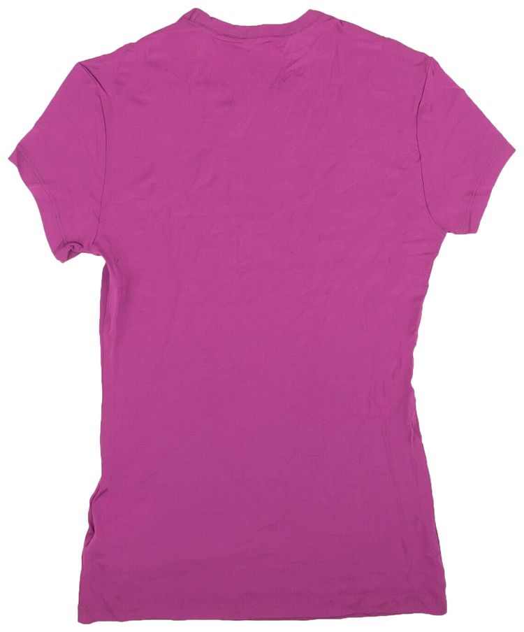 Off White Basic Tiny T Shirt Purple