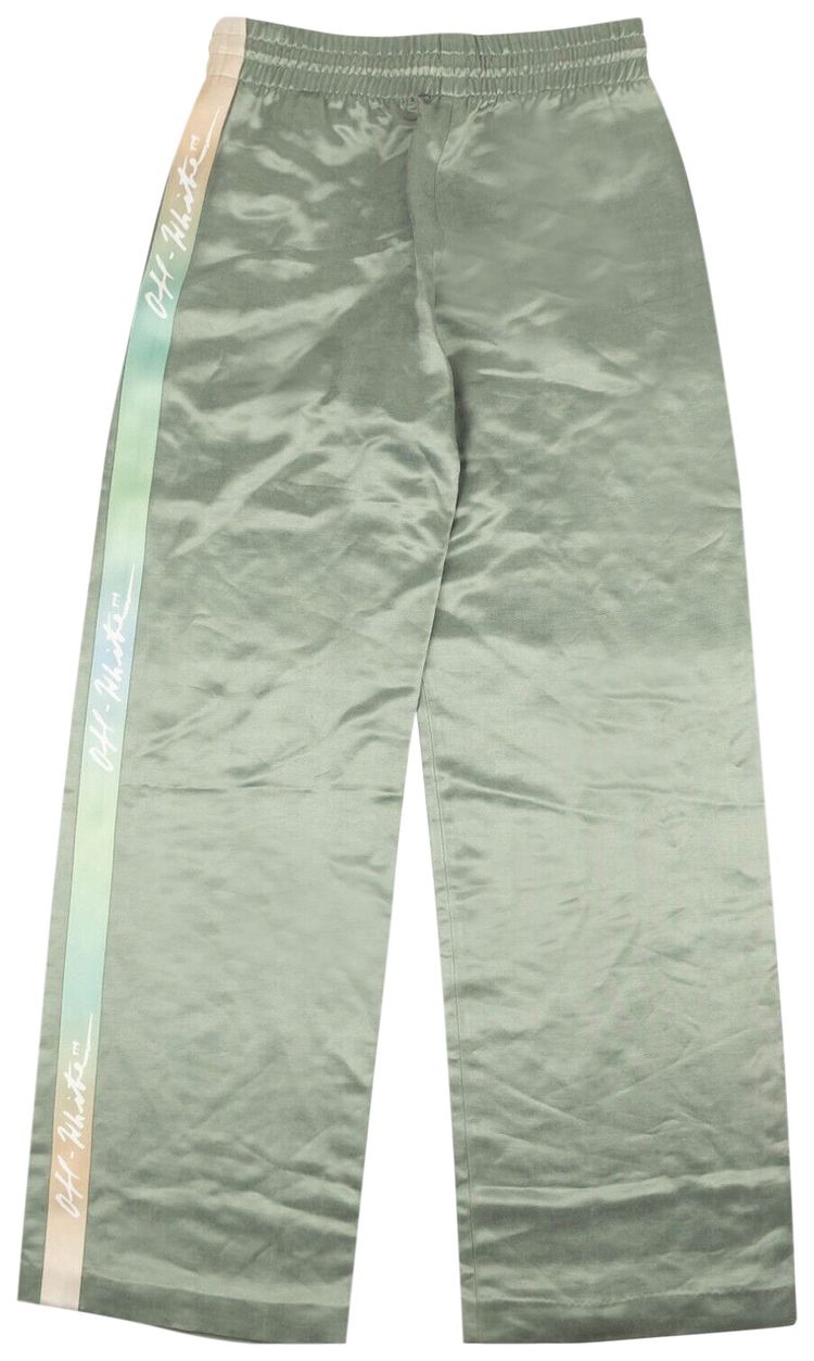Off White Logo Wide Track Pants Blue