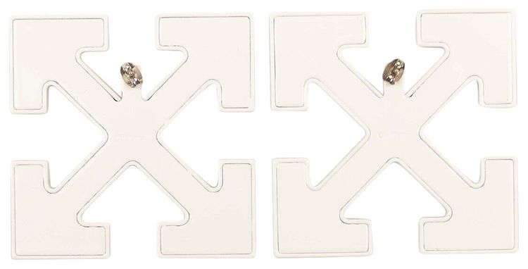 Off White Jumbo Arrow Earrings Grey