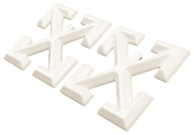 Off White Jumbo Arrow Earrings Grey