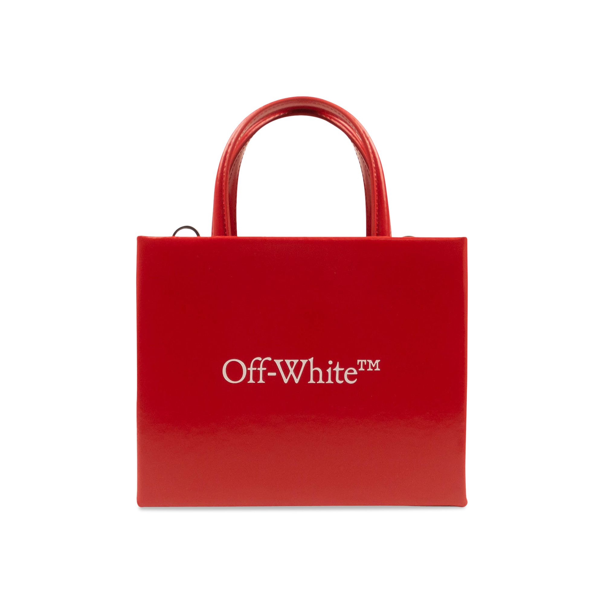 Buy Off White Logo Mini Box Tote Bag Red OWNA059R21LEA0012501