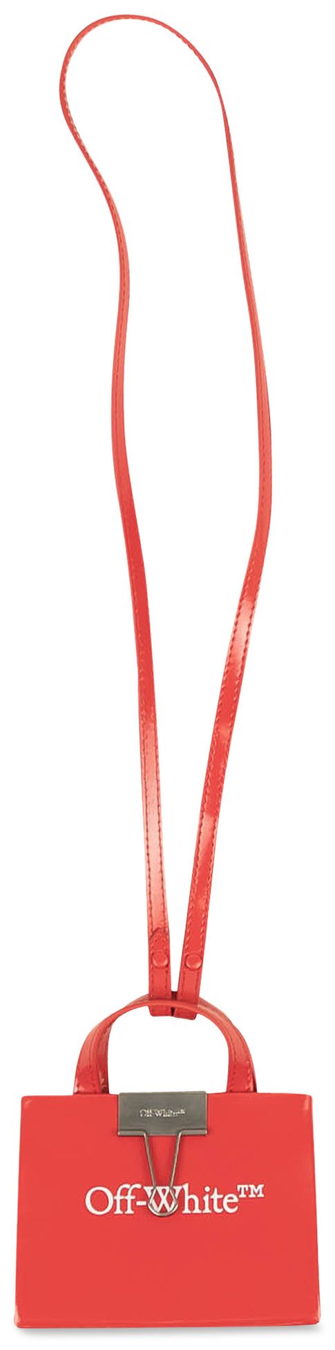 Off White Logo Baby Box Tote Bag Red