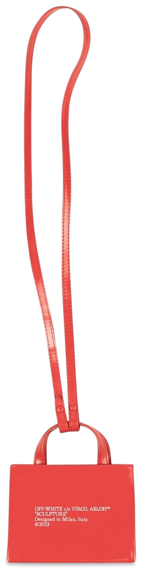 Off White Logo Baby Box Tote Bag Red