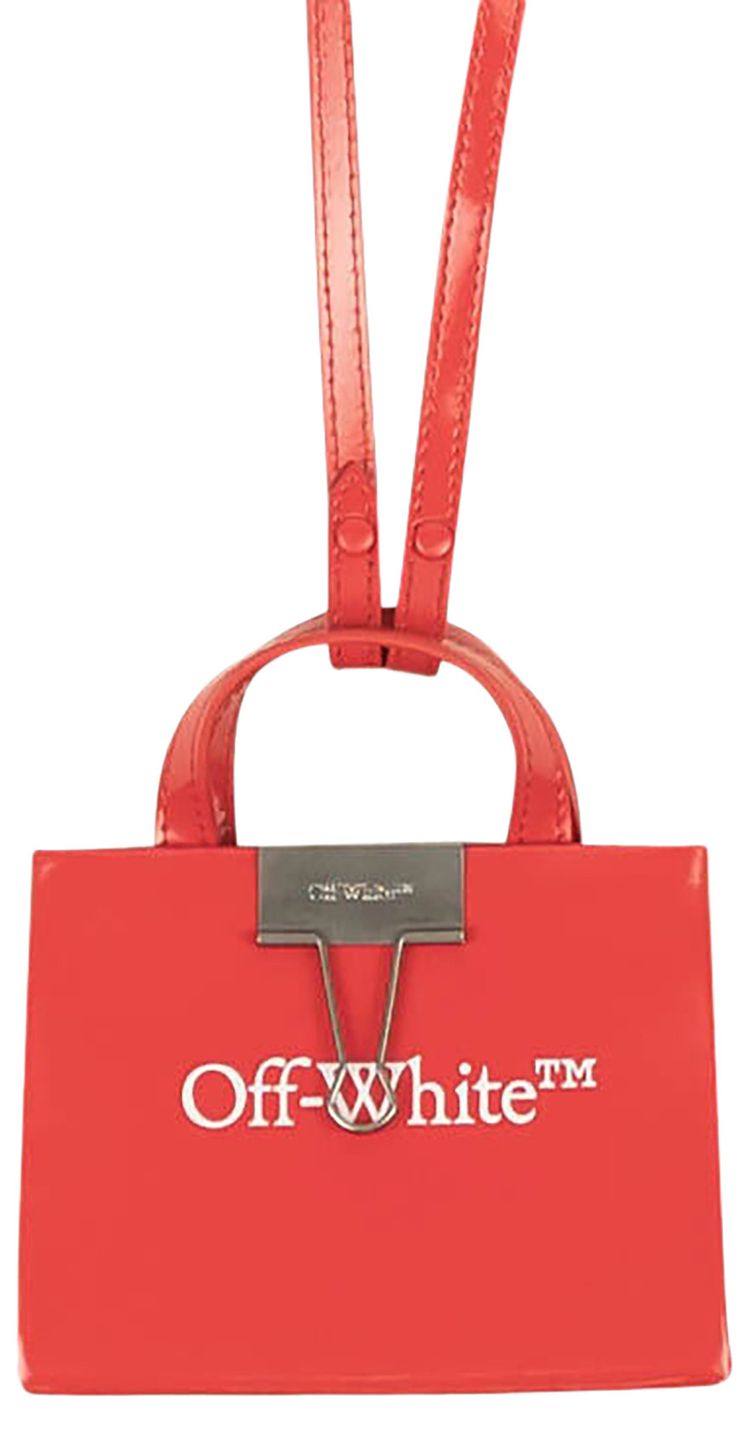 Off White Logo Baby Box Tote Bag Red
