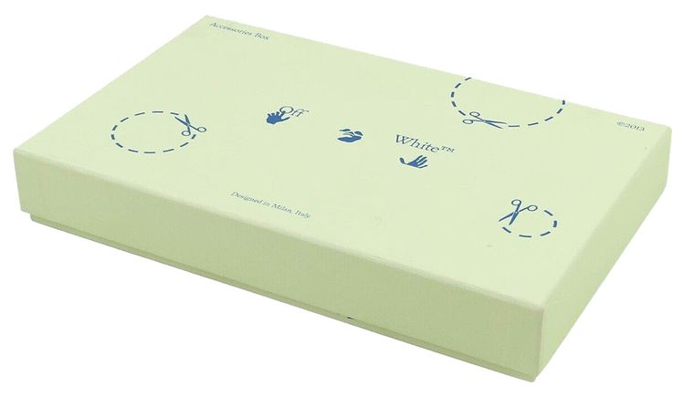 Off White Leather Hand Long Wallet Black