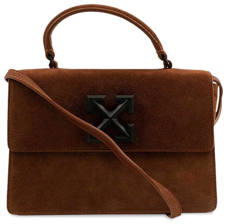 Off White Mattone Suede Jitney Bag Brown