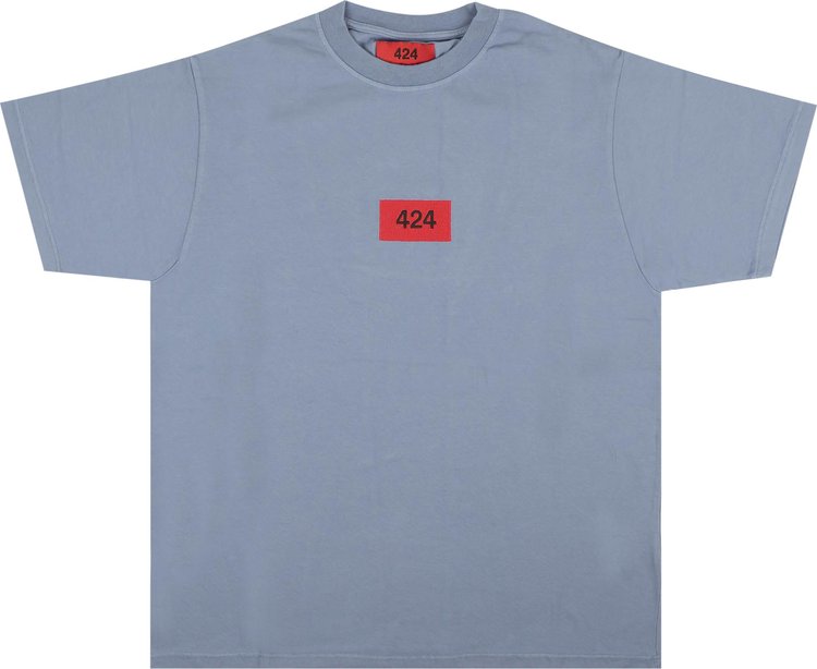 424 Box Logo Essential Fit T-Shirt 'Blue'