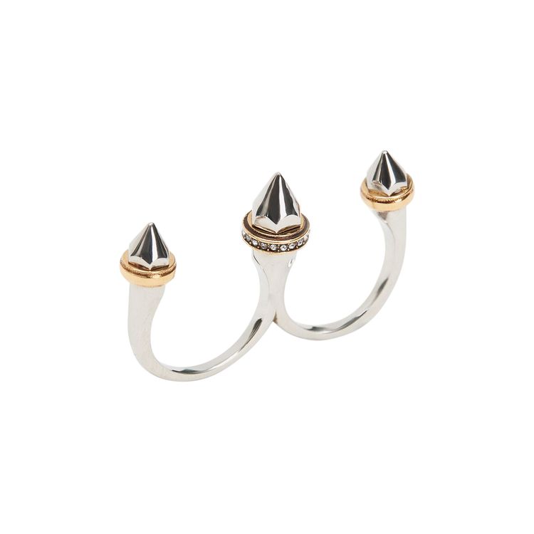 Alexander McQueen Punk Stud Ring Crystal