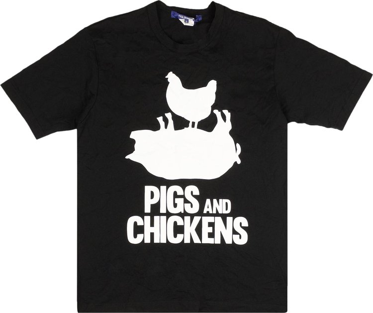 Junya Watanabe Pigs And Chickens T-Shirt 'Black'