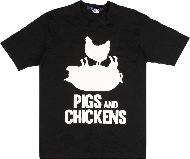 Junya Watanabe Pigs And Chickens T Shirt Black