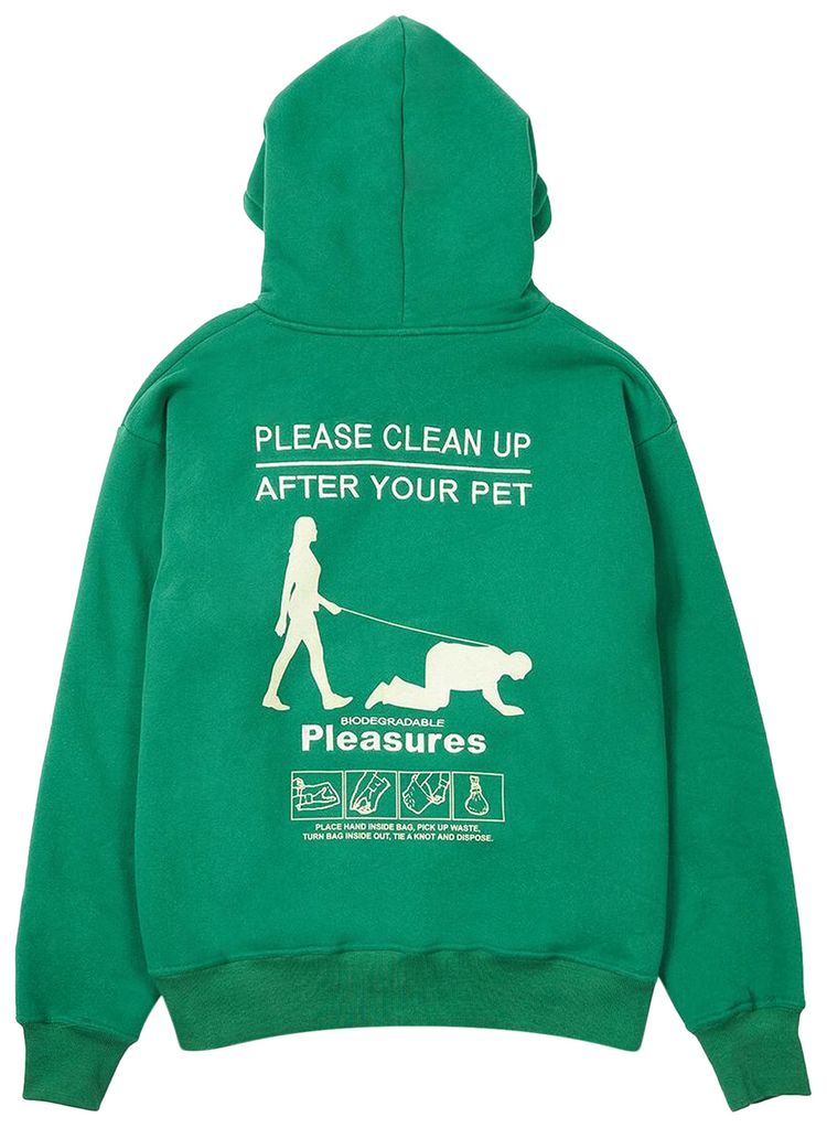 Pleasures Clean Up Hoodie Green