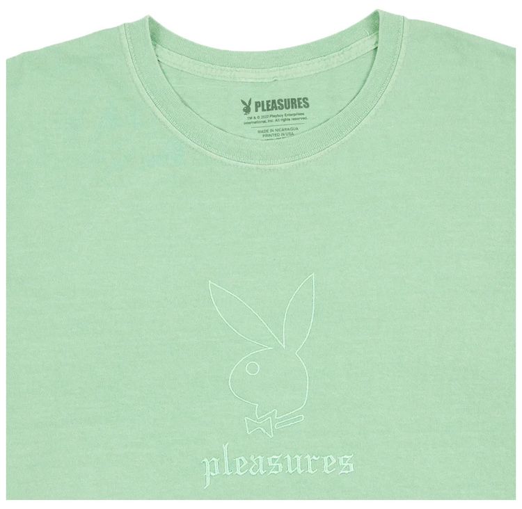 Pleasures x Playboy Entertainment Pigment Dye T Shirt Green