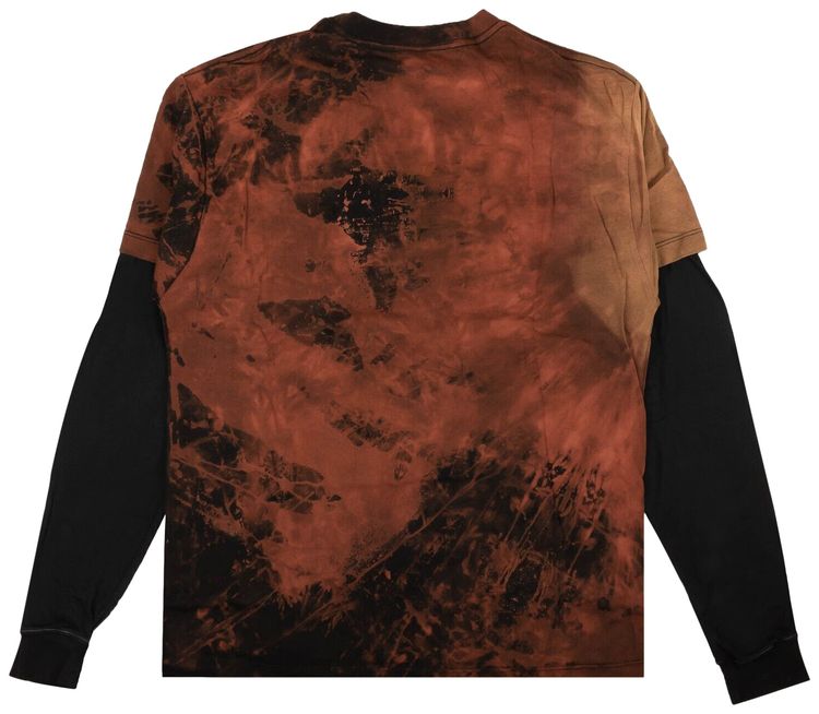 424 Reworked Double Layer Bleached T Shirt Black