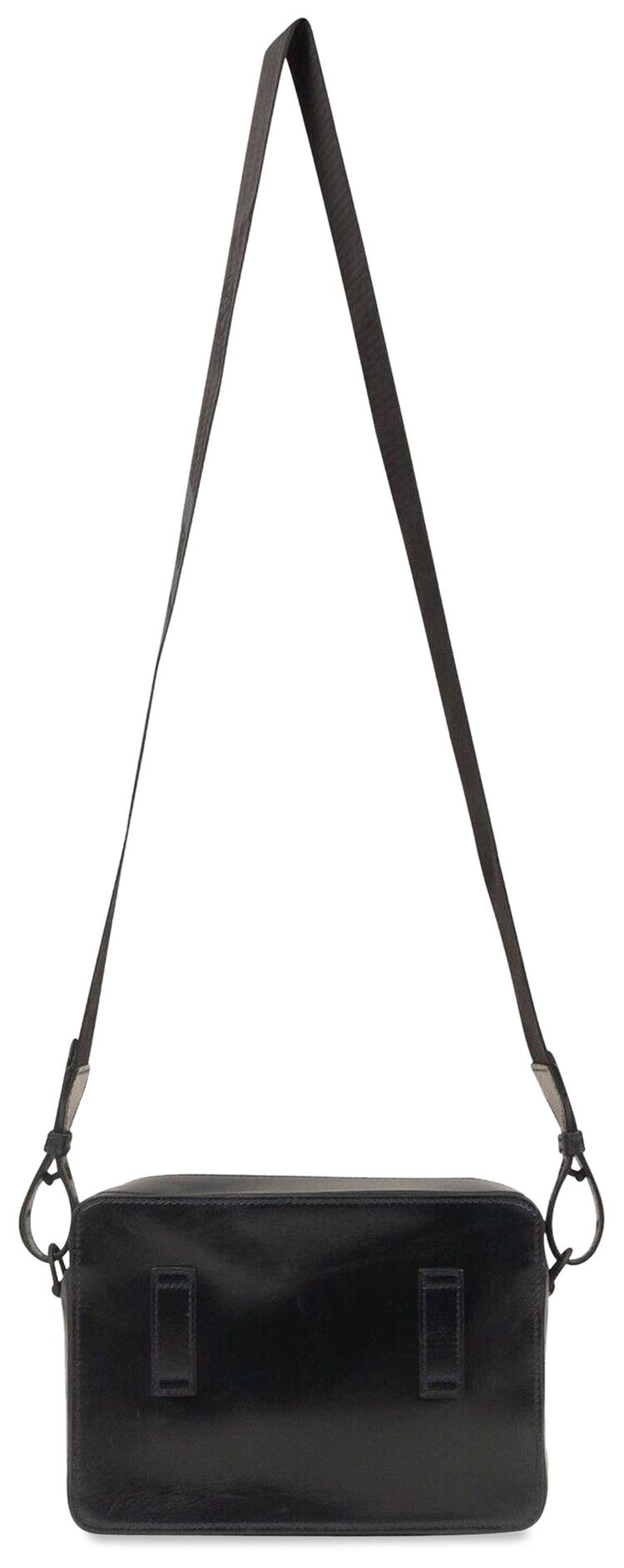 Off White Leather Camera Bag Black