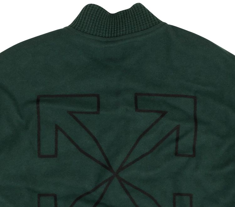 Off White Arrow Varsity Jacket Black