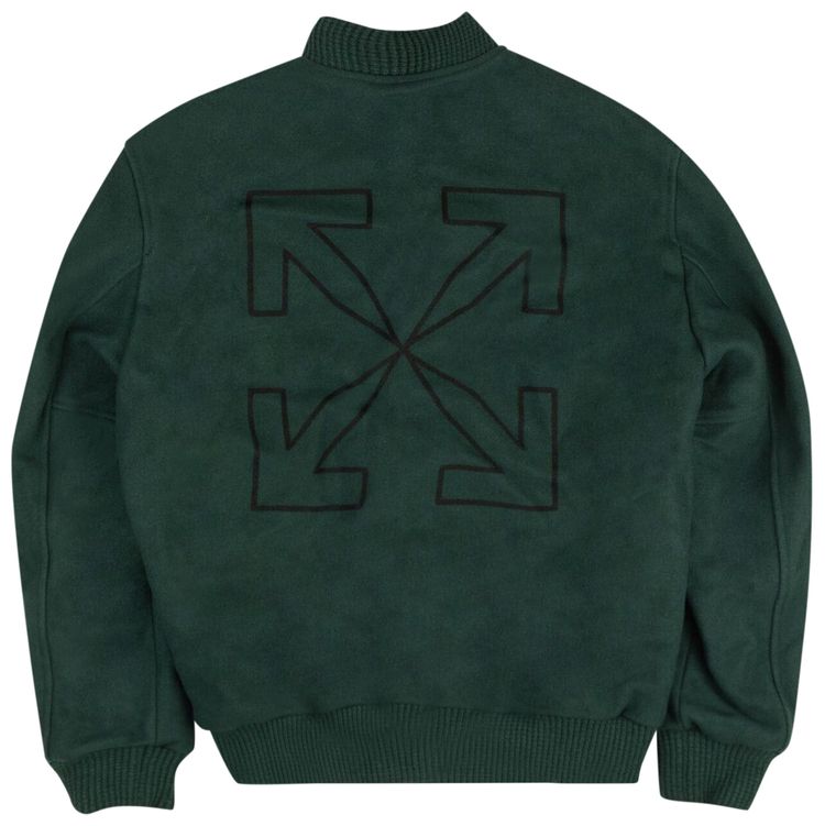 Off White Arrow Varsity Jacket Black