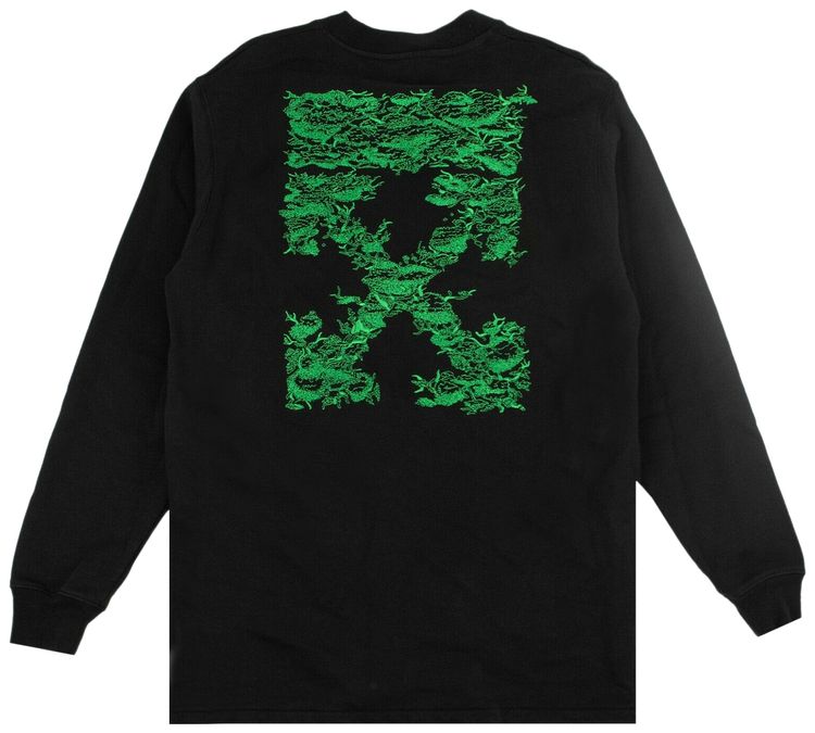 Off White Tree Sweatshirt Dress Black