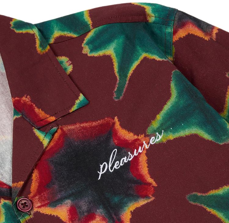 Pleasures Sulfur Short Sleeve Button Up Red