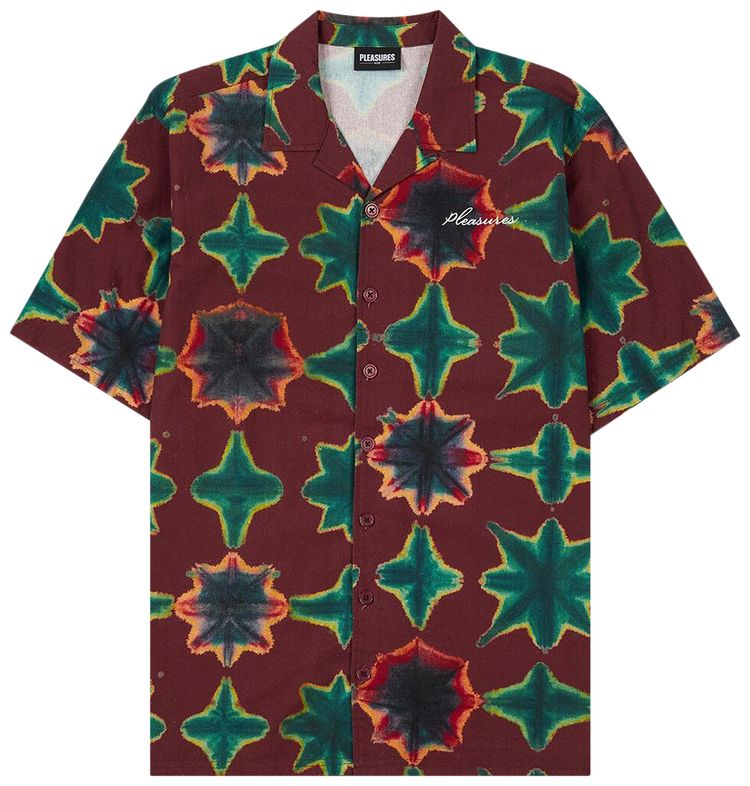 Pleasures Sulfur Short Sleeve Button Up Red