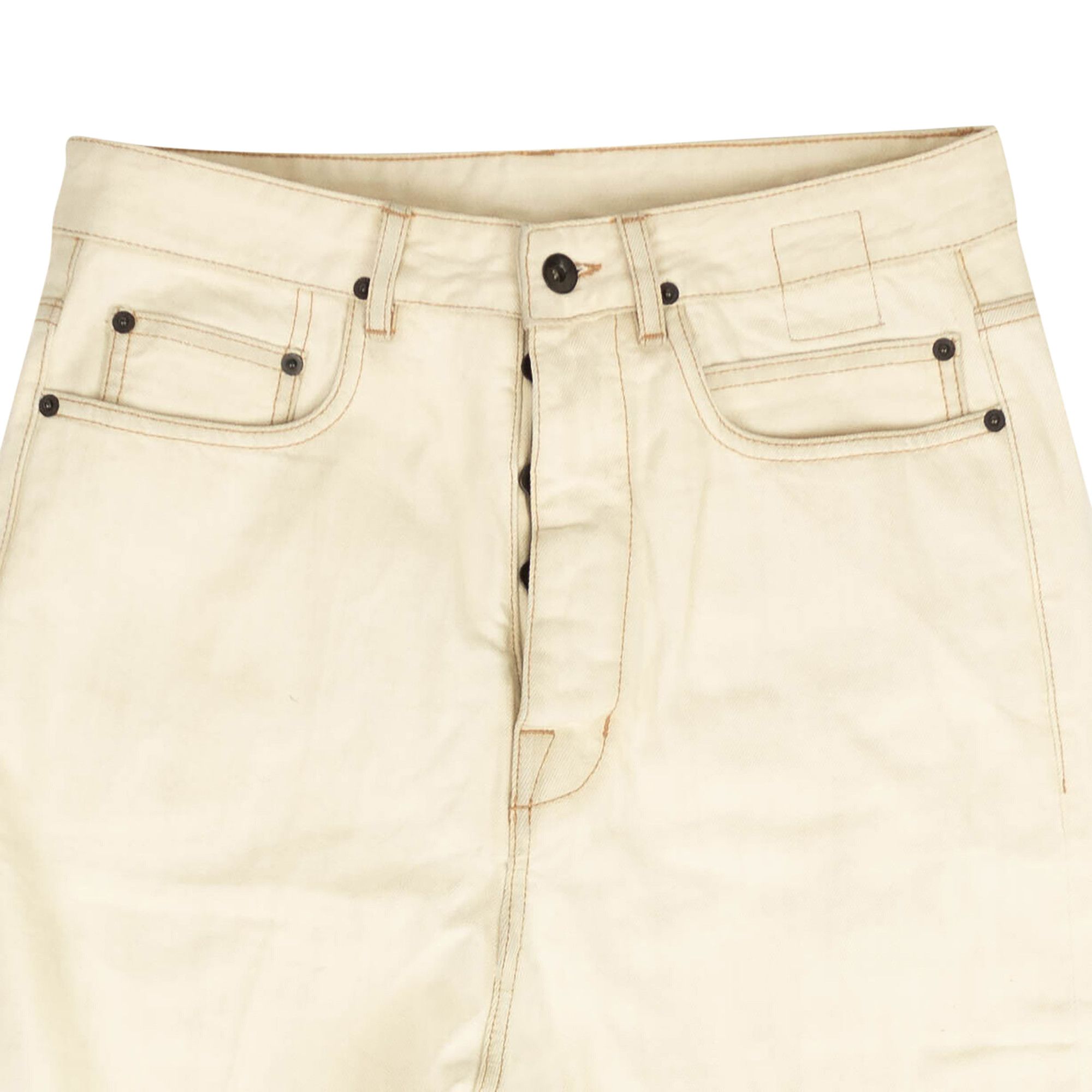 Buy Rick Owens DRKSHDW Collapse Cut Denim Pants 'White