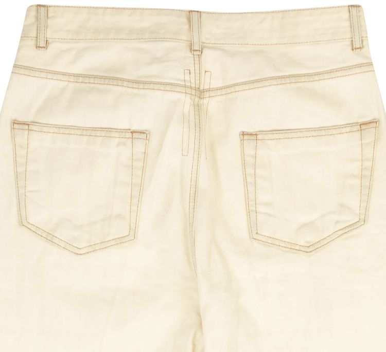 Rick Owens DRKSHDW Collapse Cut Denim Pants White