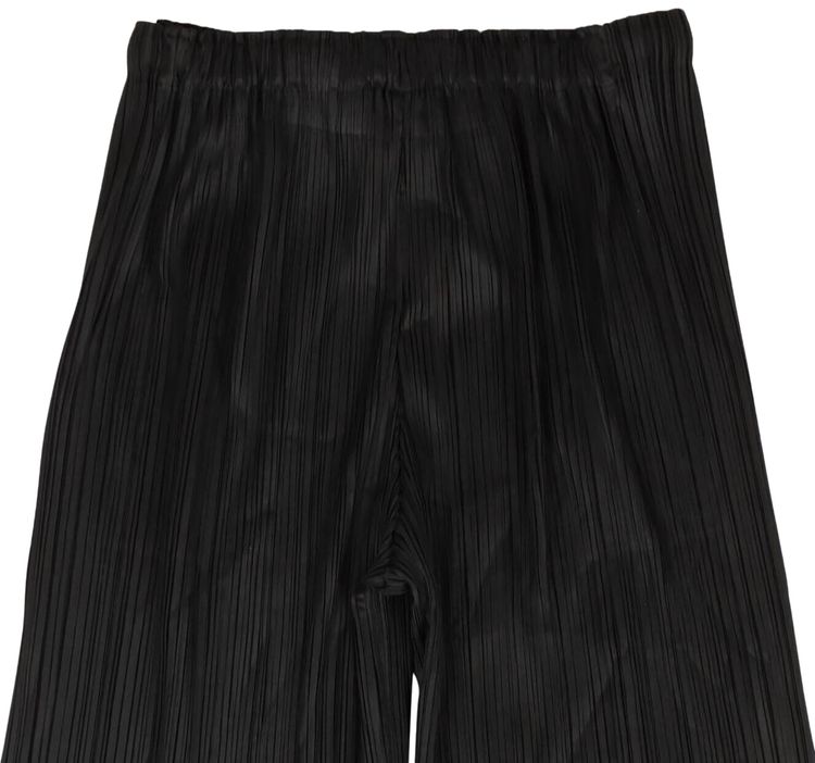 Issey Miyake Pleated Wrap Tie Front Pants Black