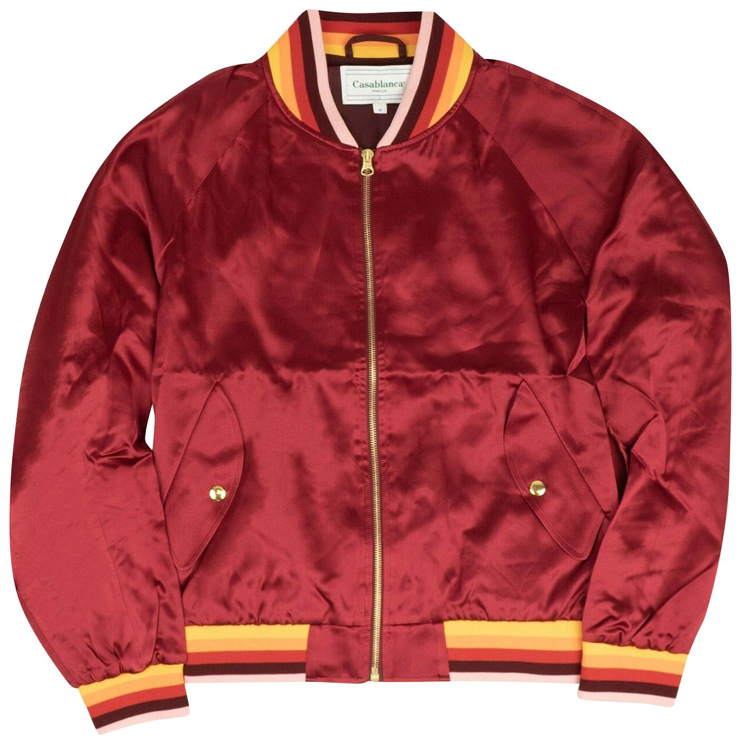 Buy Casablanca Embroidered Souvenir Bomber Jacket 'Bordeaux' MS21 JK