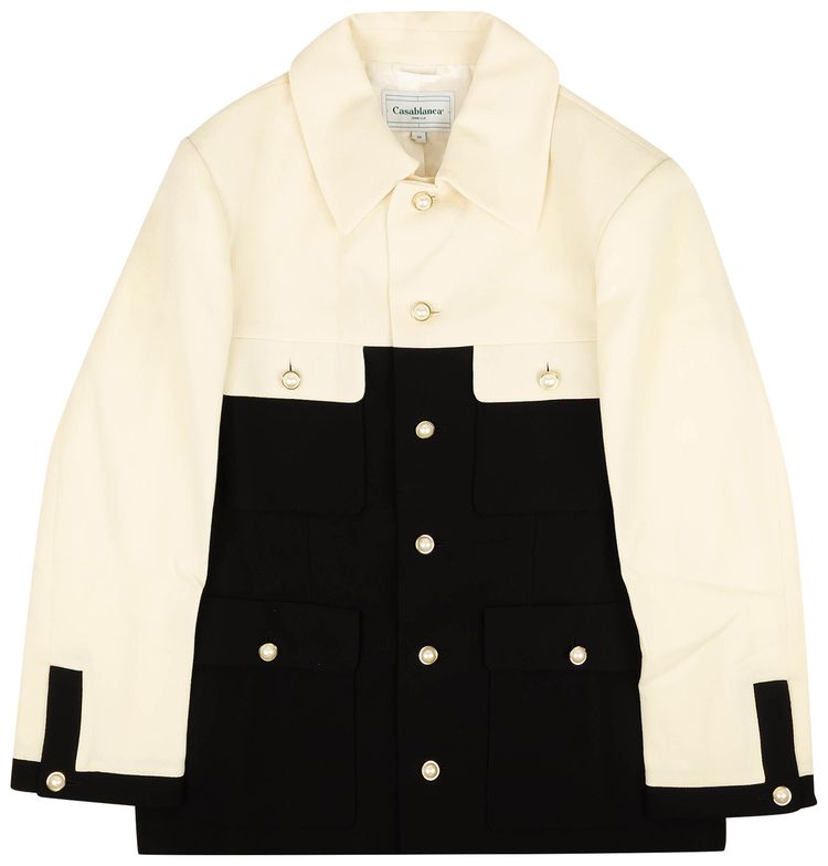 Casablanca Amirale Wool Jacket White Black