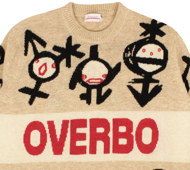 Charles Jeffrey Loverboy Gender Symbol Wool Sweater Cream