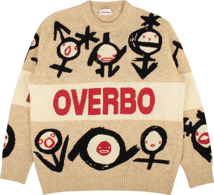 Charles Jeffrey Loverboy Gender Symbol Wool Sweater 'Cream'
