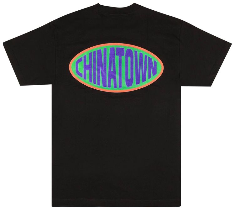 Chinatown Market Logo Patch Short Sleeve T Shirt Black