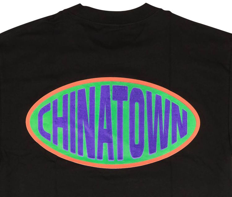 Chinatown Market Logo Patch Short Sleeve T Shirt Black