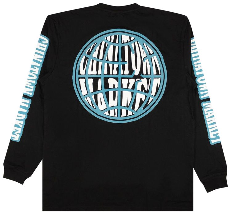 Chinatown Market Market Global Long Sleeve T Shirt Black
