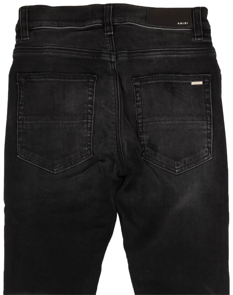 Amiri Distressed MX1 Bandana Skinny Jeans Black