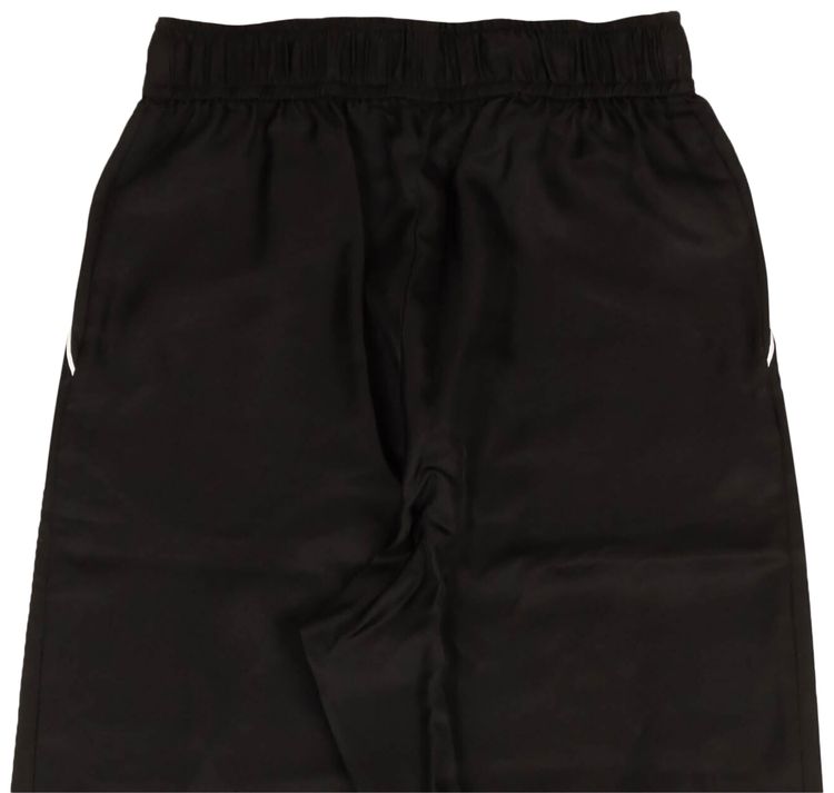 Amiri Beverley Hills Embroidered Silk Pajama Pants Black