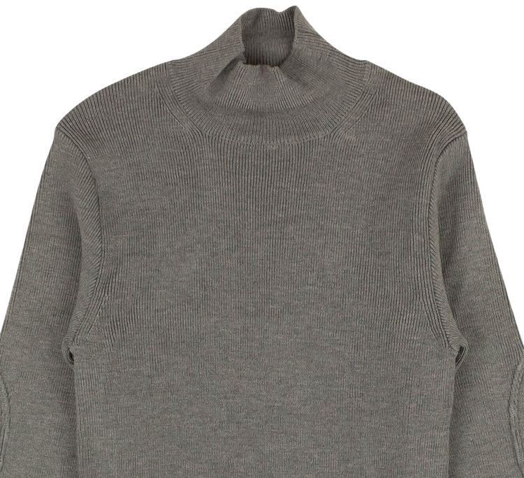 1017 ALYX 9SM Ribbed Inside Out Turtleneck Wool Sweater Grey