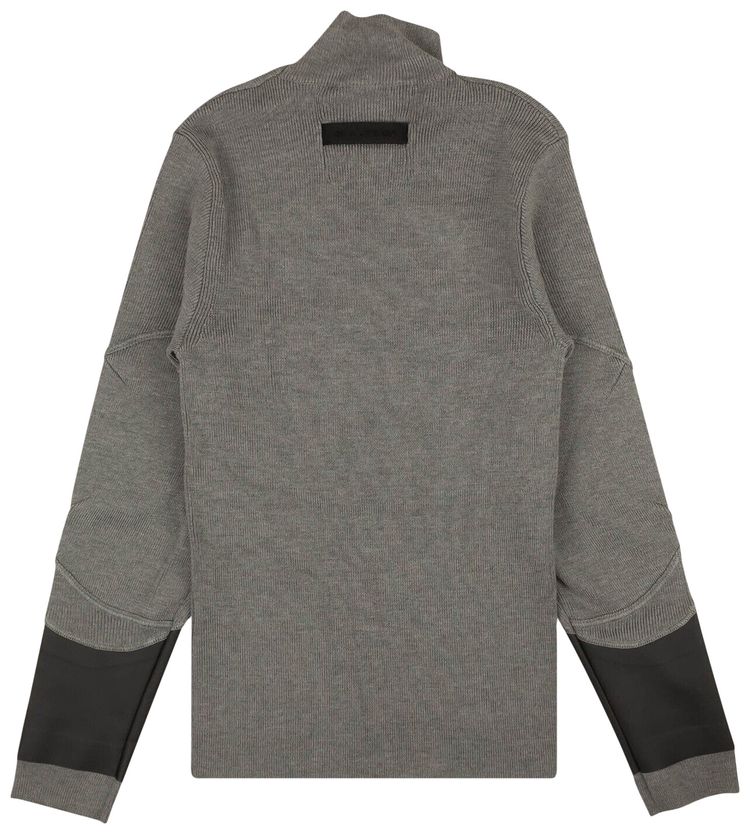 1017 ALYX 9SM Ribbed Inside Out Turtleneck Wool Sweater Grey