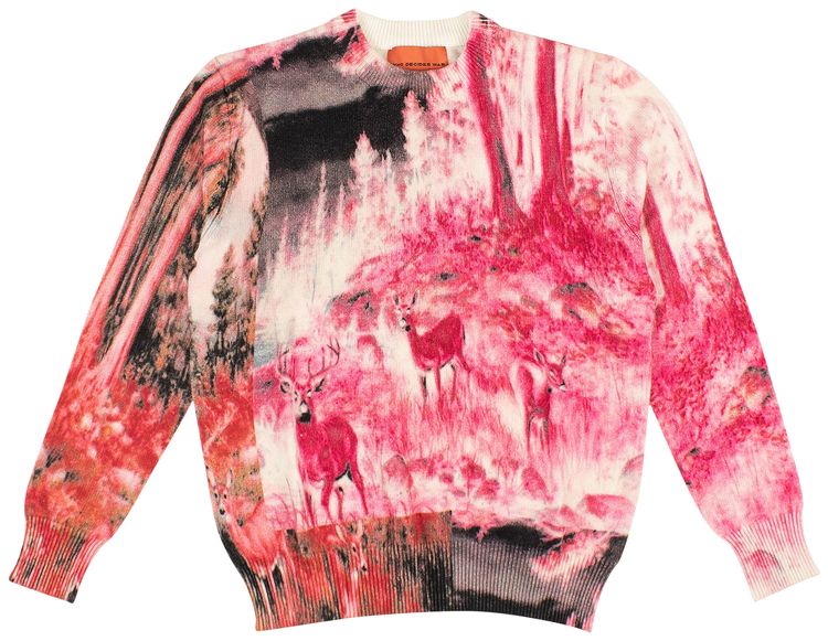 Who Decides War Internal Inversion Knit Crew Sweater Pink