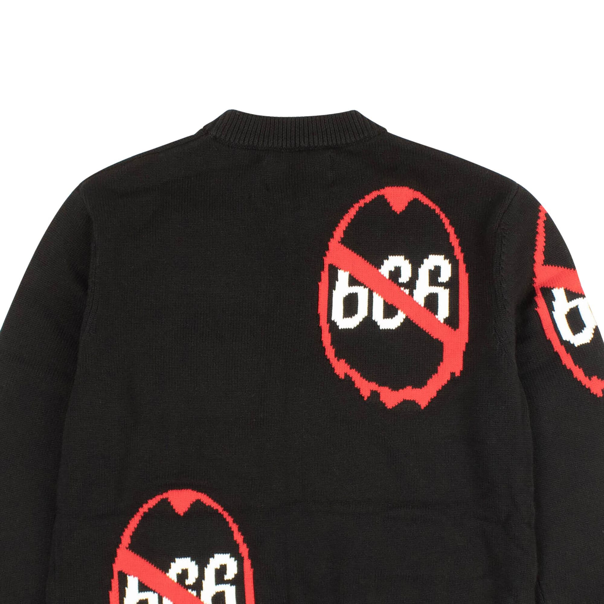 Buy Who Decides War Anti 666 Knit Crewneck Sweater 'Black' - 2637