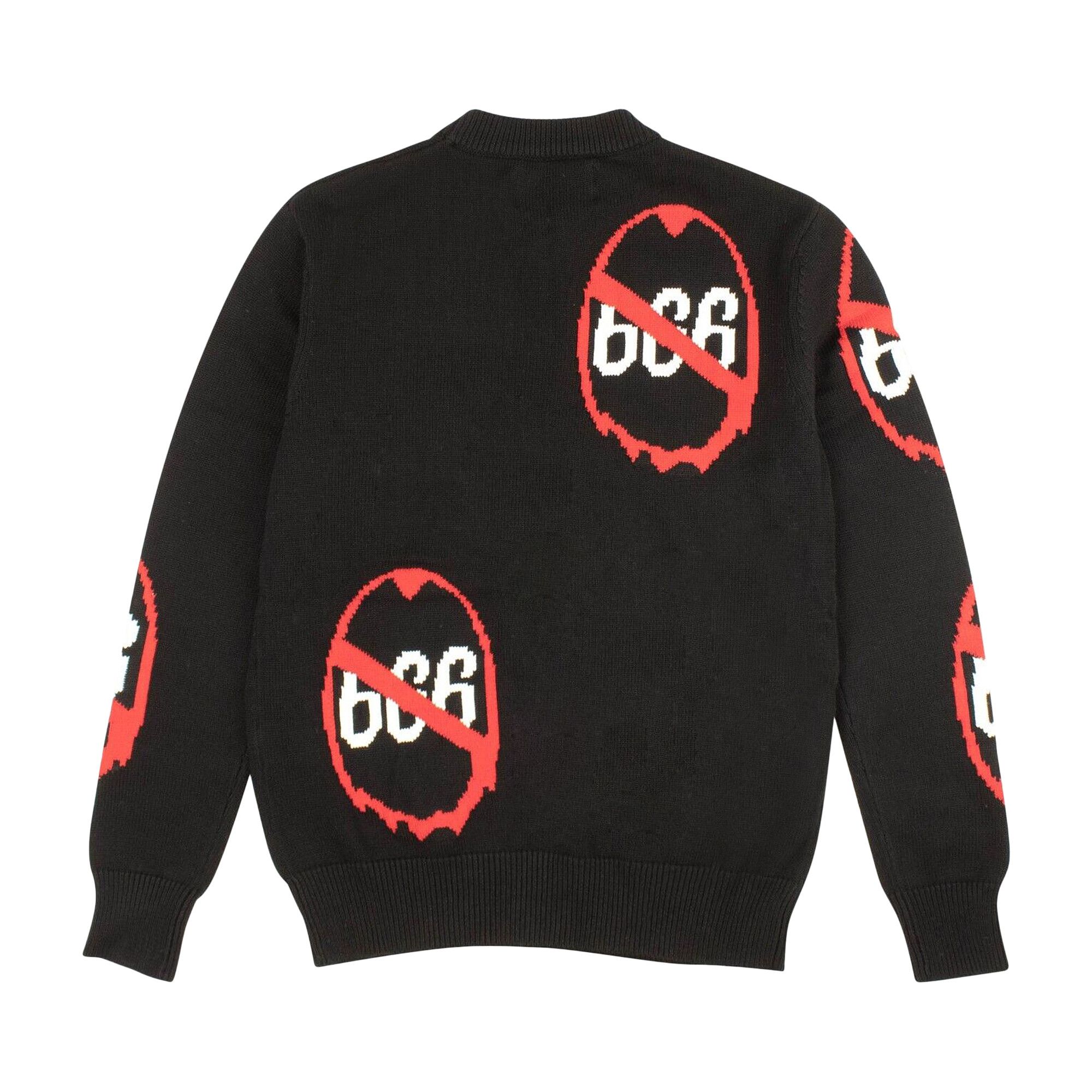 Buy Who Decides War Anti 666 Knit Crewneck Sweater 'Black' - 2637