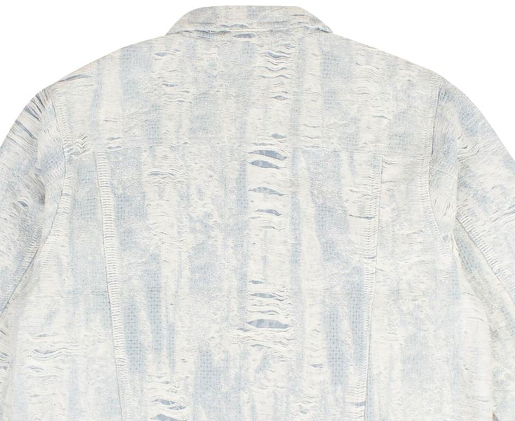 Who Decides War Distressed Storm Denim Trucker Jacket Blue